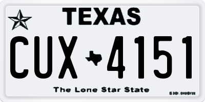 TX license plate CUX4151