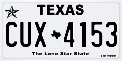 TX license plate CUX4153