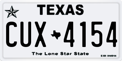 TX license plate CUX4154