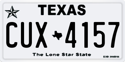TX license plate CUX4157