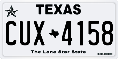 TX license plate CUX4158