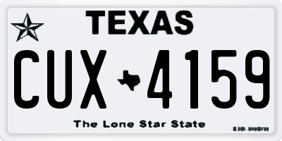 TX license plate CUX4159