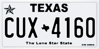 TX license plate CUX4160