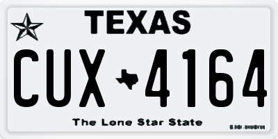 TX license plate CUX4164