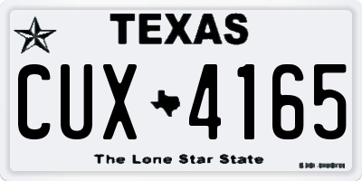 TX license plate CUX4165