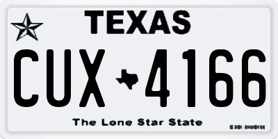 TX license plate CUX4166