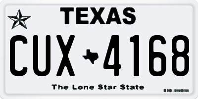TX license plate CUX4168