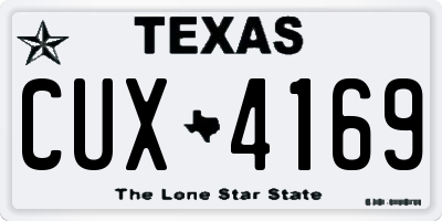 TX license plate CUX4169