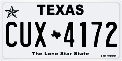 TX license plate CUX4172