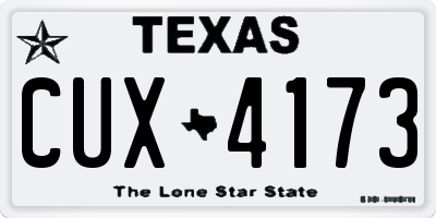 TX license plate CUX4173
