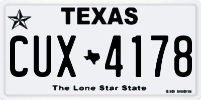 TX license plate CUX4178