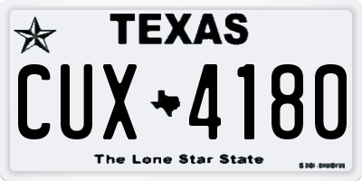 TX license plate CUX4180