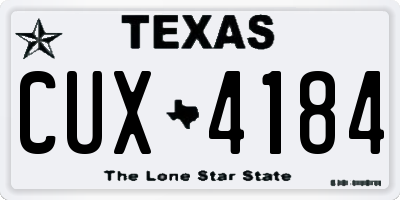 TX license plate CUX4184