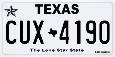 TX license plate CUX4190