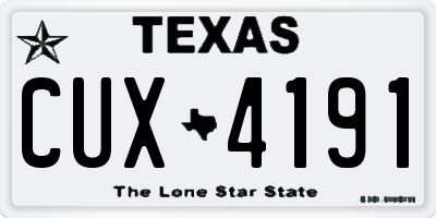 TX license plate CUX4191