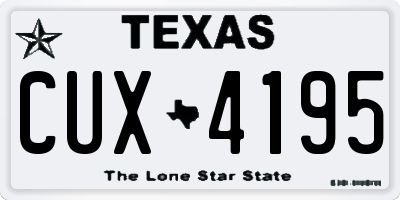 TX license plate CUX4195