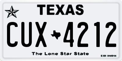 TX license plate CUX4212