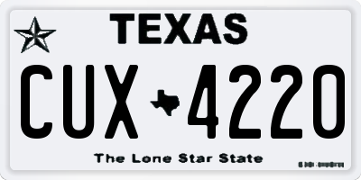 TX license plate CUX4220