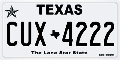 TX license plate CUX4222