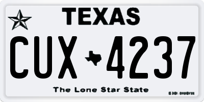 TX license plate CUX4237