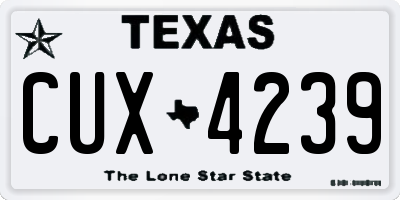 TX license plate CUX4239