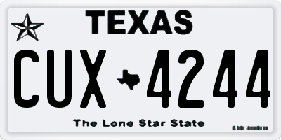 TX license plate CUX4244
