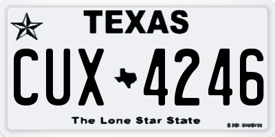 TX license plate CUX4246
