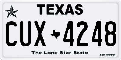 TX license plate CUX4248