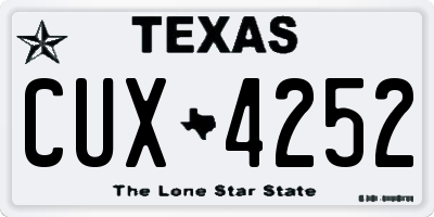 TX license plate CUX4252