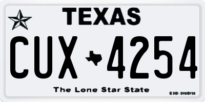 TX license plate CUX4254