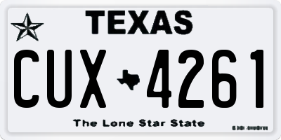 TX license plate CUX4261