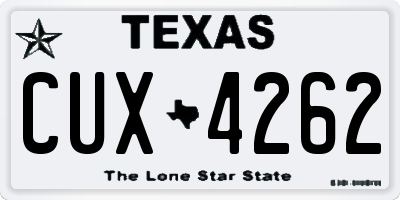 TX license plate CUX4262