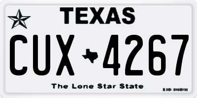 TX license plate CUX4267