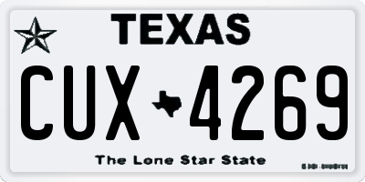 TX license plate CUX4269