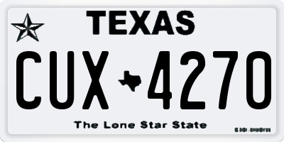 TX license plate CUX4270