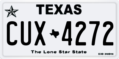 TX license plate CUX4272