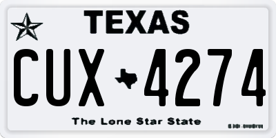 TX license plate CUX4274
