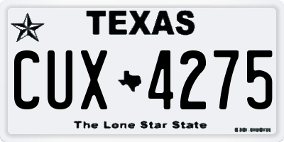 TX license plate CUX4275