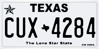 TX license plate CUX4284