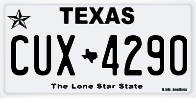 TX license plate CUX4290
