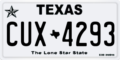 TX license plate CUX4293