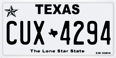 TX license plate CUX4294
