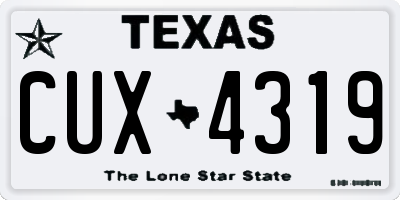 TX license plate CUX4319