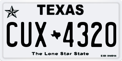 TX license plate CUX4320