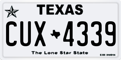 TX license plate CUX4339