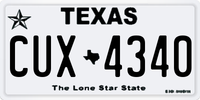 TX license plate CUX4340