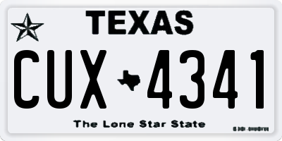 TX license plate CUX4341
