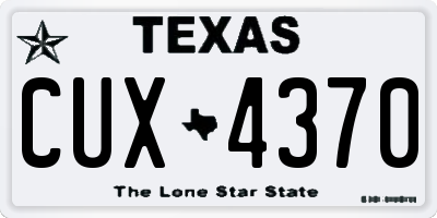 TX license plate CUX4370