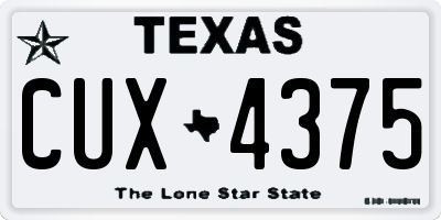 TX license plate CUX4375