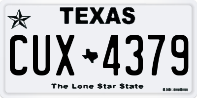 TX license plate CUX4379